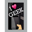 Plakat samoprzylepny - I love Geek