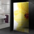 Transparentna Naklejka na Kabiny Prysznicowe Kolor - Kwiat i Biedronka