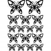 Komplet 16 naklejek - Motyle