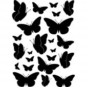 Komplet 23 naklejek - Motyle