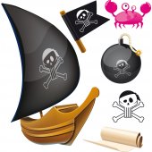 Komplet  naklejek Dla Dzieci - Piraci