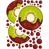 Komplet  naklejek - Owoce Kiwi