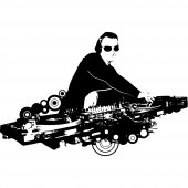 Naklejka ścienna - DJ