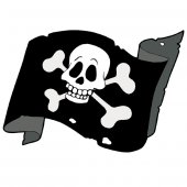 Naklejka ścienna Dla Dzieci - Żagiel Piratów