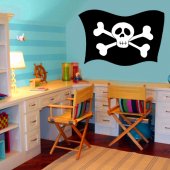Naklejka ścienna Dla Dzieci - Flaga piratów