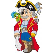 Naklejka ścienna Dla Dzieci - Kapitan Pirat