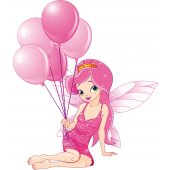 Naklejka ścienna Dla Dzieci - Księżniczka z balonem