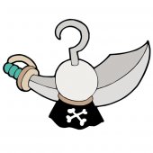 Naklejka ścienna Dla Dzieci - Miecz Piratów