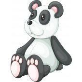 Naklejka ścienna Dla Dzieci - Niedźwiadek Panda