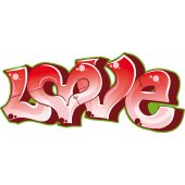 Naklejka ścienna - Tag  Love