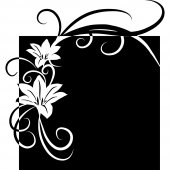 Naklejka tablica - Kwiatek