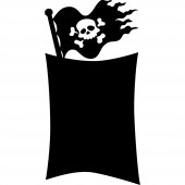 Naklejka tablica - Pirat