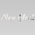 Akrylowe Lustro Plexiglas - New York Litery