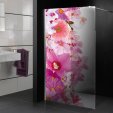 Transparentna Naklejka na Kabiny Prysznicowe Kolor - Kwiaty