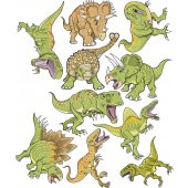 Komplet 10 naklejek Dla Dzieci - Dinozaury