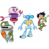 Komplet 3 naklejek Dla Dzieci - Roboty