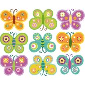 Komplet 9 naklejek Dla Dzieci - Motyle