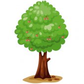 Naklejka ścienna Dla Dzieci - Drzewo wiśniowe