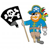 Naklejka ścienna Dla Dzieci - Flaga Piratów