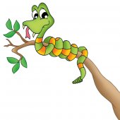 Naklejka ścienna Dla Dzieci - Gałązka i Wąż