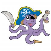 Naklejka ścienna Dla Dzieci - Meduza Pirat