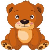Naklejka ścienna Dla Dzieci - Niedźwiadek