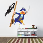Naklejka ścienna Dla Dzieci - Pirat i Flaga