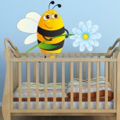 Naklejka ścienna Dla Dzieci - Pszczoła i Kwiatek