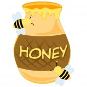 Naklejka ścienna Dla Dzieci - Pszczoły i Miód