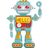 Naklejka ścienna Dla Dzieci - Robot Hello