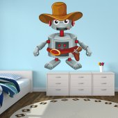 Naklejka ścienna Dla Dzieci - Robot Kowboj