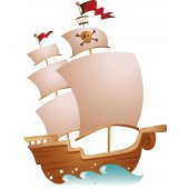 Naklejka ścienna Dla Dzieci - Statek piratów
