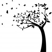 Naklejka ścienna - Drzewo Motyle