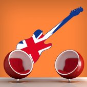 Naklejka ścienna - Gitara UK