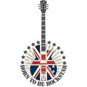 Naklejka ścienna - Gitara UK Rock Star