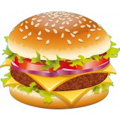 Naklejka ścienna - Hamburger
