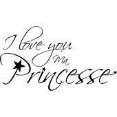 Naklejka ścienna - I love Uyou Princess