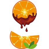 Naklejka ścienna - Pomarańcze i czekolada