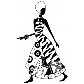 Naklejka ścienna - Tancerka afrykańska