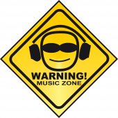 Naklejka ścienna - Warning Music