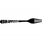 Naklejka ścienna - Widelec Bon Appetit
