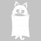 Naklejka Tablica Biała Velleda - Kot