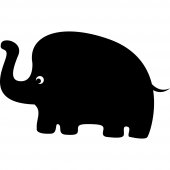 Naklejka tablica - Słoń